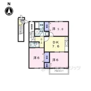 ブランドールA.B【2階】の間取り