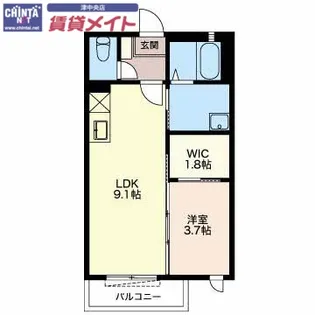 ボヌール【2階】の間取り