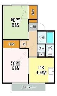 ハイツひるみF【2階】の間取り