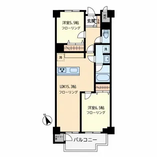 自由が丘パインクレスト【4階】の間取り