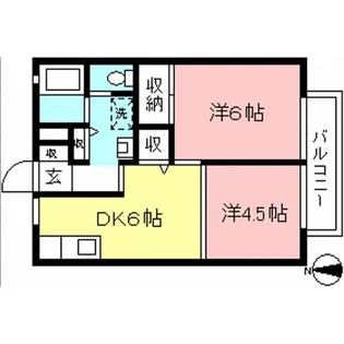 ヒルズ御台橋【2階】の間取り
