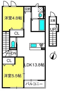 メゾン・ソレイユ【2階】の間取り
