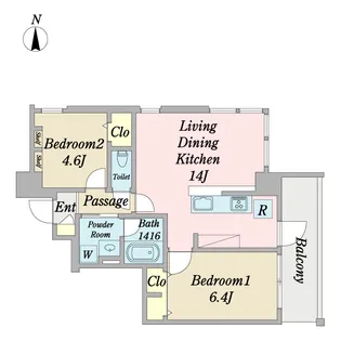 WELINA【6階】の間取り