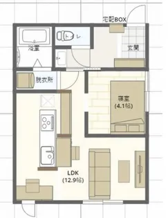 HEYAMORI NIIJIMA【1階】の間取り