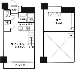 フェイバリッチタワー品川【3階】の間取り