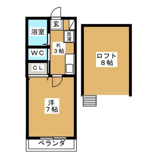 メゾンフルヤII【2階】の間取り