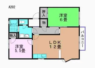 アメニティー住吉A【2階】の間取り