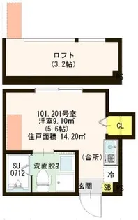 ハーモニーテラス足立III【1階】の間取り