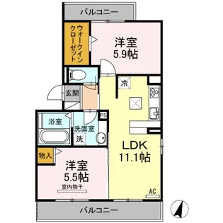 Ks’(ケイエス) B【1階】の間取り