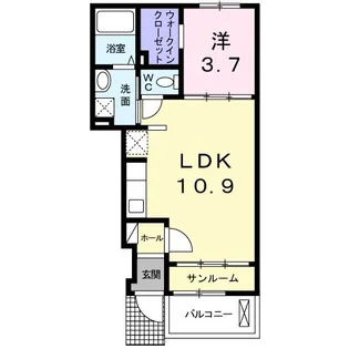 カーサ・フォレスタ【1階】の間取り