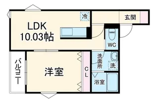 リヴェール神郷【2階】の間取り