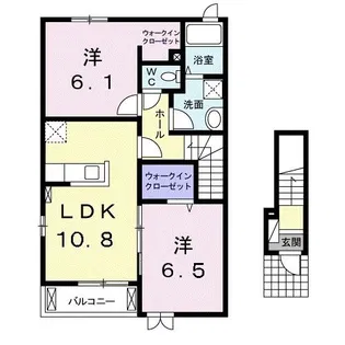 フロントリヴァーB【2階】の間取り