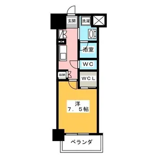 ヒヴィ・カーサ名駅西【13階】の間取り