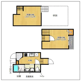 グランパーク堤SOUTH【1階】の間取り