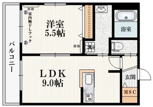 モンシェール【3階】の間取り