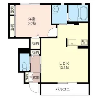 ル・シェノン【1階】の間取り