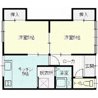 コーポ新【1階】の間取り