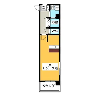 パークサイド幡野【2階】の間取り