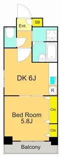 クレセール大井町【6階】の間取り