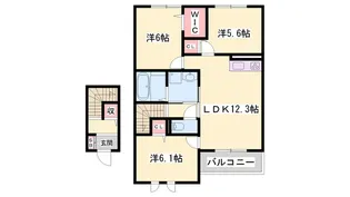 サンブランシュファミーユ A棟【2階】の間取り