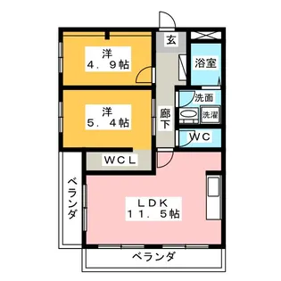 マンションドリーム【2階】の間取り
