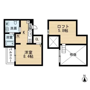 セジョリグラース【2階】の間取り