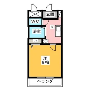 プティリヴィエール【3階】の間取り