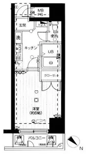 メインステージ日本橋箱崎【4階】の間取り