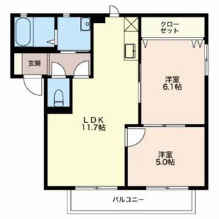 ザリーヤ A【1階】の間取り
