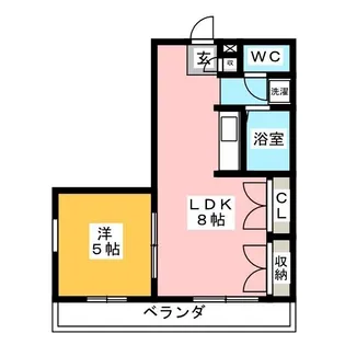 サン西塚【1階】の間取り