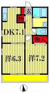 ハイツエイワII【1階】の間取り