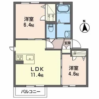シャーメゾン ソラティオ【2階】の間取り