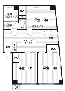 第2まつしまハイツ【2階】の間取り