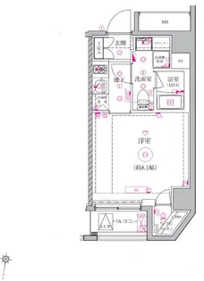 ベルシード森下II【7階】の間取り