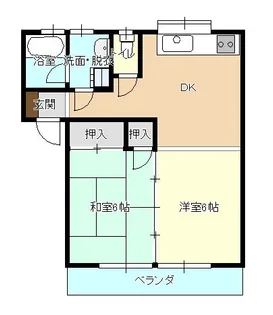 コーポアキモトA【2階】の間取り