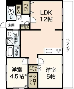ベルコーポ井口【3階】の間取り
