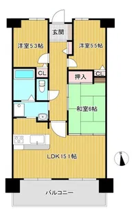 サンディパークスIII番館【16階】の間取り