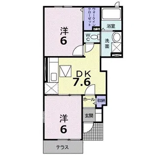 トレヴィスタ・坊所II【1階】の間取り