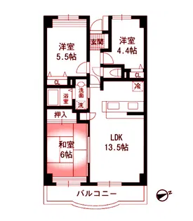 シャトル清水【2階】の間取り