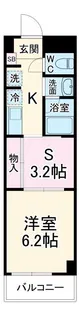 フローラ本八幡【1階】の間取り