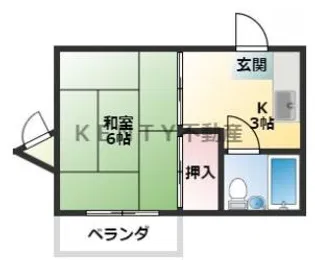 持田ハイツ【2階】の間取り