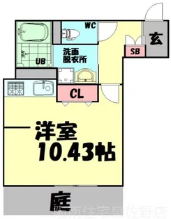 プライアりんくう【1階】の間取り