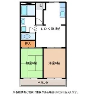 クリエートタウニーC【1階】の間取り