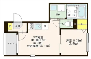 LEGARE足立【3階】の間取り