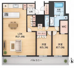 グランドメゾン京町堀タワー【16階】の間取り