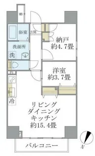 D’s VARIE阪東橋レジデンス【10階】の間取り