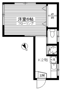 東京都目黒区三田2【アパート】の間取り