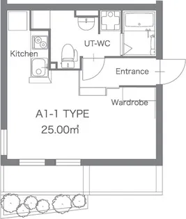 Staart Osaki‐スタールト大崎‐【1階】の間取り