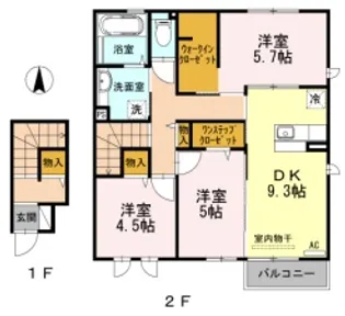 メゾン ル・レーヴ【2階】の間取り