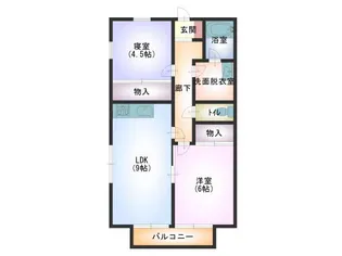 大津荘【2階】の間取り